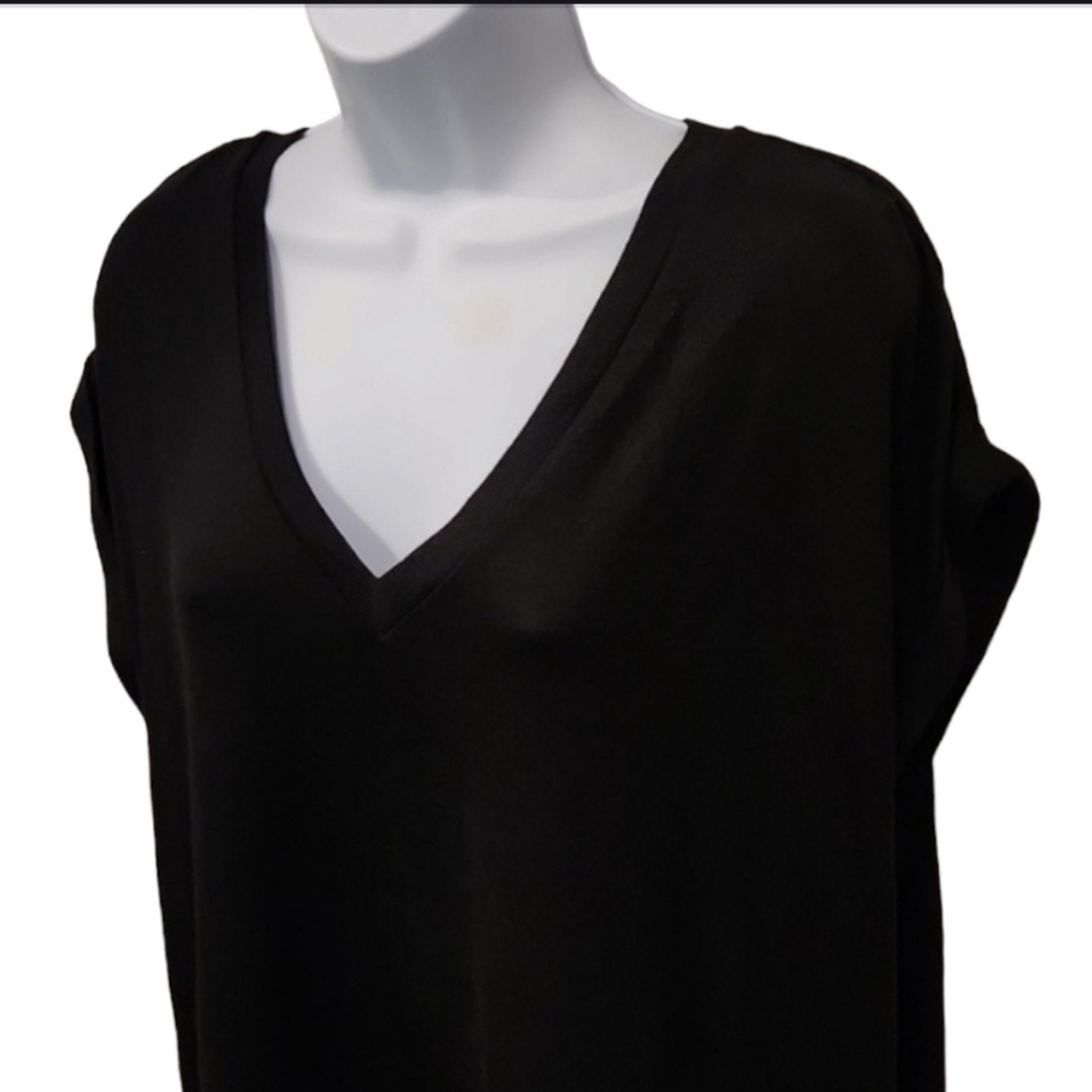 NWT Mod Ref Light Ribbed Rolled Sleeve Top - Picture 4 of 9